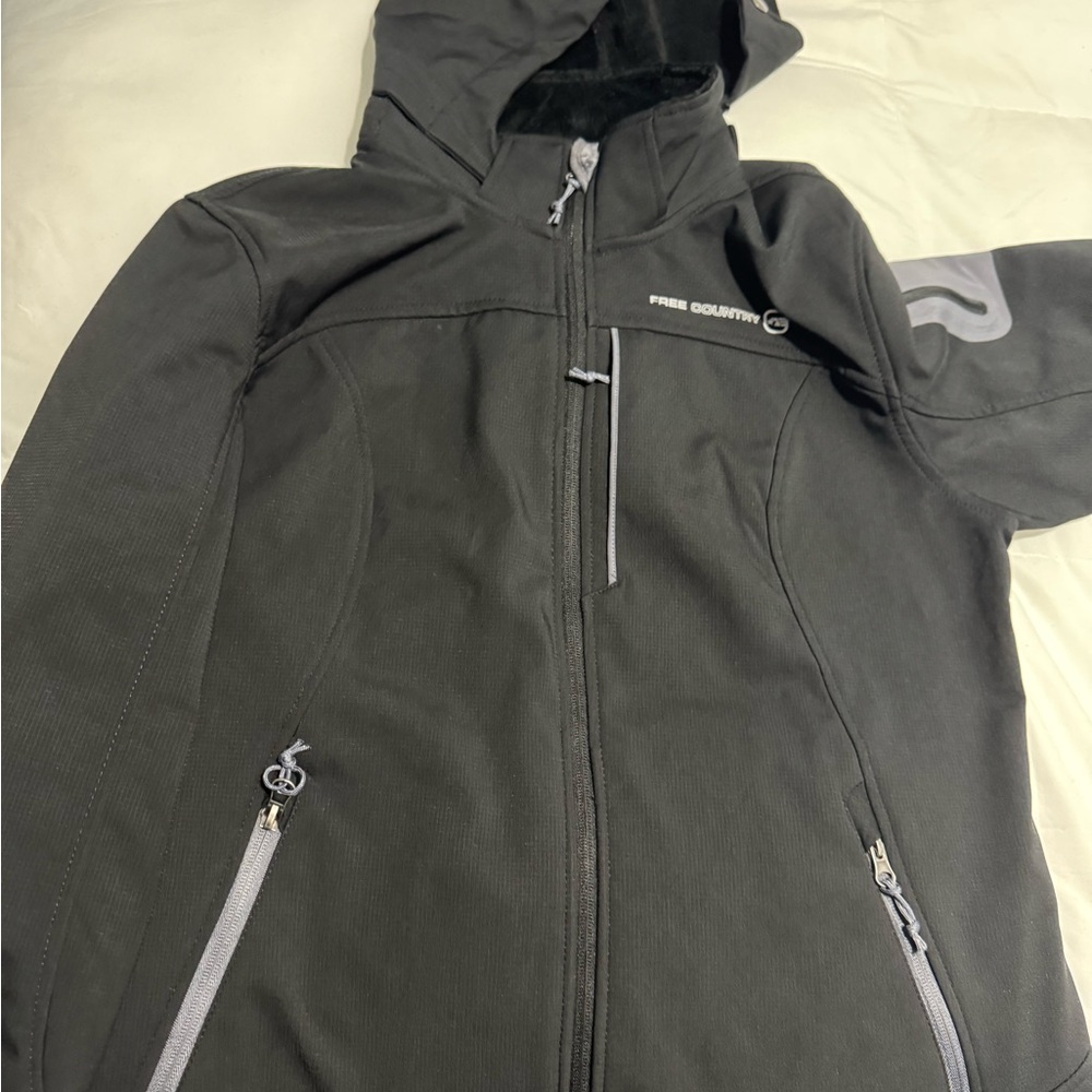 Free Country Black Fleece Jacket